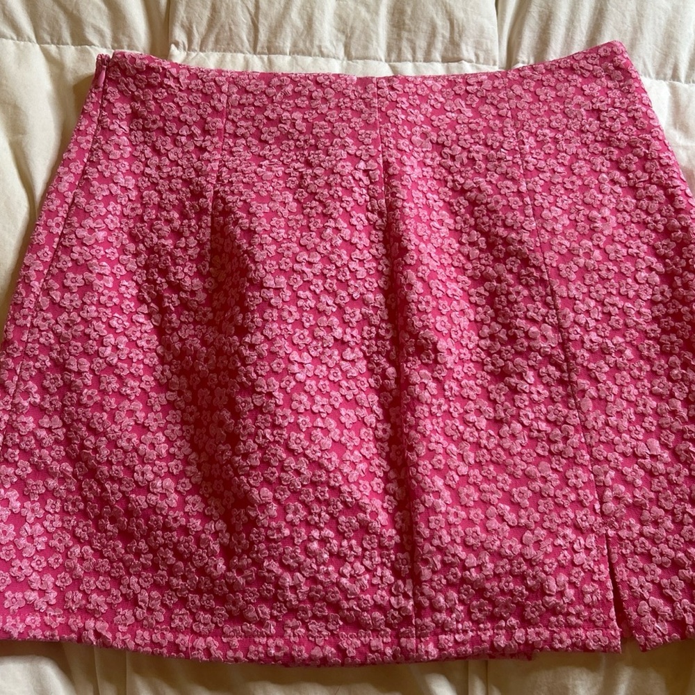 Floral Pink Skirt Lush brand new with tag side zip